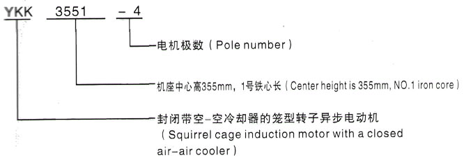 YKK系列(H355-1000)高压JR137-10三相异步电机西安泰富西玛电机型号说明